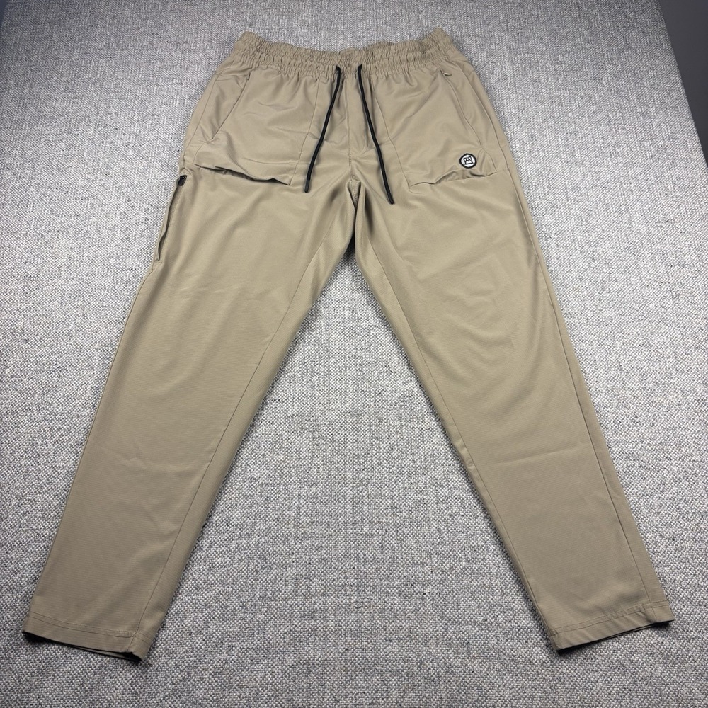 Avalanche Outdoor Mens Cargo Joggers Pant Large Khaki Pockets